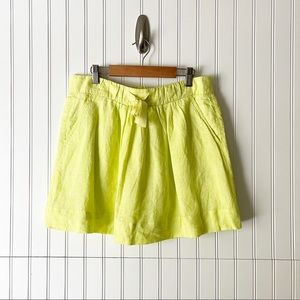 J. Crew Womens 6 Boardwalk Linen Skirt in Pale Citrus
